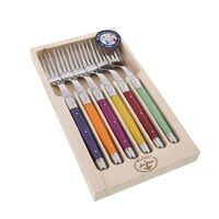 Jean Dubost Laguiole Maison - 6pc Fork Set Mixed Colours 