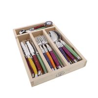 Jean Dubost Laguiole Maison - 24pc Cutlery Set Mixed Colours 