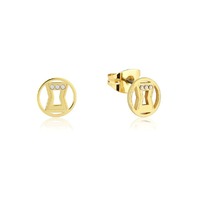 Marvel Couture Kingdom - Black Widow Stud Earrings Yellow Gold