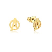 Marvel Couture Kingdom - The Avengers Stud Earrings Yellow Gold