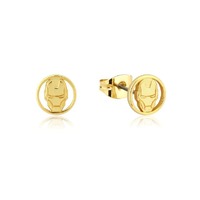 Marvel Couture Kingdom - Iron Man Stud Earrings Yellow Gold
