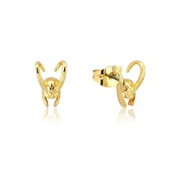Marvel Couture Kingdom Precious Metal - Loki Stud Earrings Yellow Gold