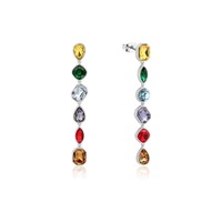 Marvel Couture Kingdom - Infinity Stone Crystal Drop Earings - Silver