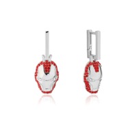 Marvel Couture Kingdom - Iron Man Drop Earrings Silver