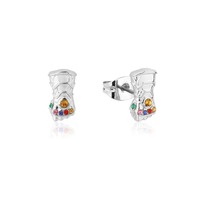 Marvel Couture Kingdom - Infinity Gauntlet Crystal Stud Earrings Silver