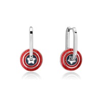 Marvel Couture Kingdom - Captain America Drop Earrings Silver