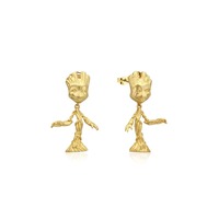 Marvel Couture Kingdom - Guardians Of The Galaxy Baby Groot Drop Earrings Yellow Gold