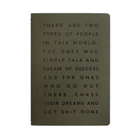 Migoals Get Sh*t Done Notebook A4 - Manifesto Khaki & Black Foil