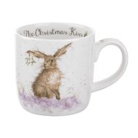 Wrendale Designs By Royal Worcester Christmas Mug - The Christmas Kiss Hare
