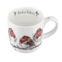 Royal Worcester Wrendale Christmas Rockin' Robins Mug