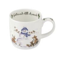 Wrendale Designs By Royal Worcester Christmas Mug - Gathered All Around Snowman