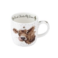 Royal Worcester Wrendale Christmas Mug - First Taste of Snow Cow