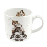 Wrendale Designs By Royal Worcester Mug - Piggy In The Middle
