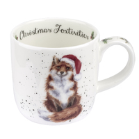 Wrendale Designs By Royal Worcester Christmas Mug - Christmas Foxtivities