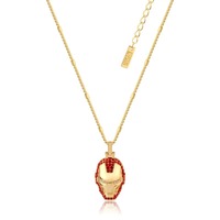 Marvel Couture Kingdom - Iron Man Crystal Necklace Yellow Gold