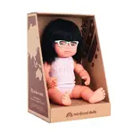 Miniland Baby Doll - Asian Girl with Glasses 38cm