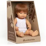 Miniland Baby Doll - Caucasian Redhead Boy 38cm