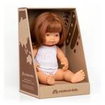Miniland Baby Doll - Caucasian Redhead Girl 38cm