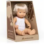 Miniland Baby Doll - Caucasian Girl 38cm