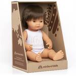 Miniland Baby Doll - Caucasian Brunette Boy 38cm