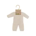 Miniland - Knitted Doll Pyjamas Linen Colour 38cm