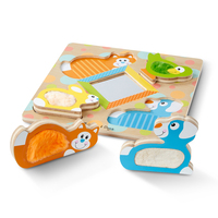 Melissa & Doug First Play Touch & Feel Puzzle - Puzzle Peek-a-Boo Pets 4pc