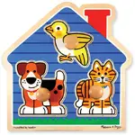 Melissa & Doug Jumbo Knob Puzzle - House Pets 3pc