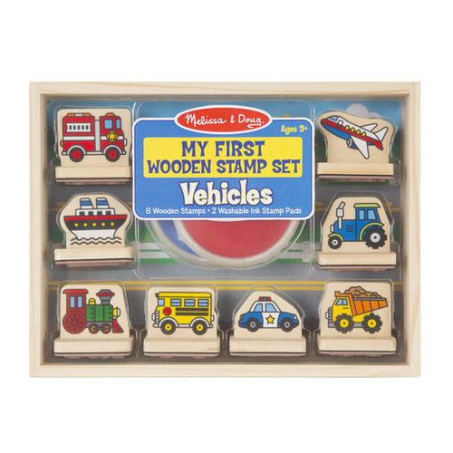 Melissa & Doug Wooden Stamp Set - My First Wooden Stamp Set Vehicles