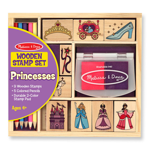 Melissa & Doug Wooden Stamp Set - Princesses