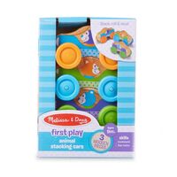 Melissa & Doug First Play - Wooden Animal Stacking Cars