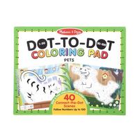 Melissa & Doug Dot-to-Dot Coloring Pad 123 - Pets