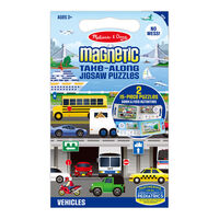 Melissa & Doug Magnetic Take Along Jigsaw Puzzles - Vehicles