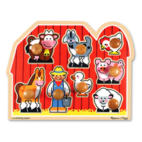 Melissa & Doug Jumbo Knob Puzzle - Around The Farm 8pc