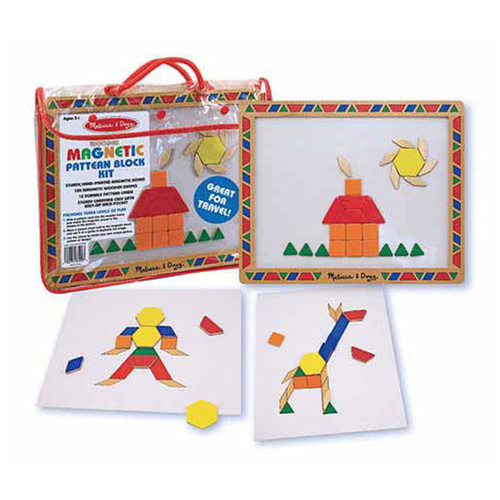 Melissa & Doug Magnetic Learning - Magnetic Pattern Block Kit