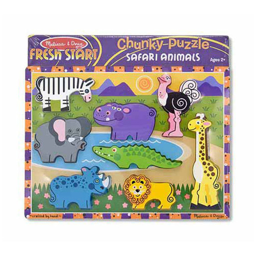 Melissa & Doug Chunky Puzzle - Safari 8pc