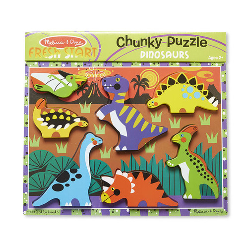 Melissa & Doug Chunky Puzzle - Dinosaurs 7pc