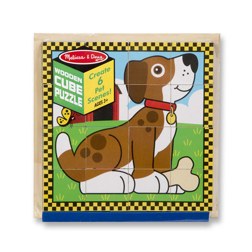 Melissa & Doug Cube Puzzle - Pets 16pc