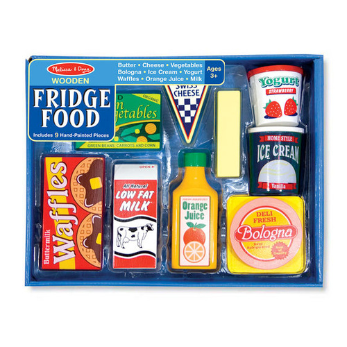 Melissa & Doug Kitchen Play - Wooden Fridge Food Set