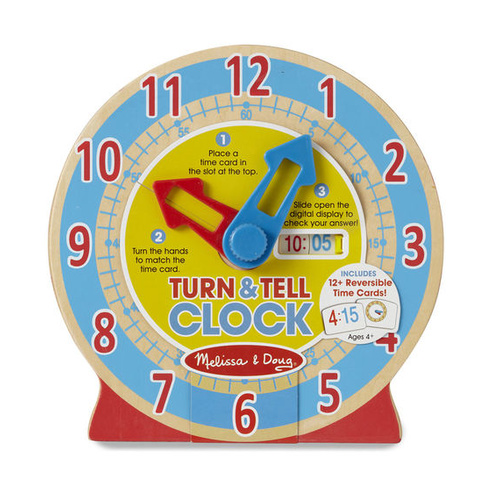 Melissa & Doug Skill Builder - Turn & Tell Wooden Clock