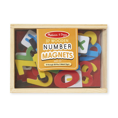 Melissa & Doug Magnetic Learning - 37 Wooden Number Magnets