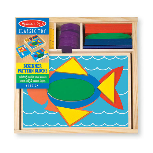 Melissa & Doug Classic Toy - Beginner Pattern Blocks