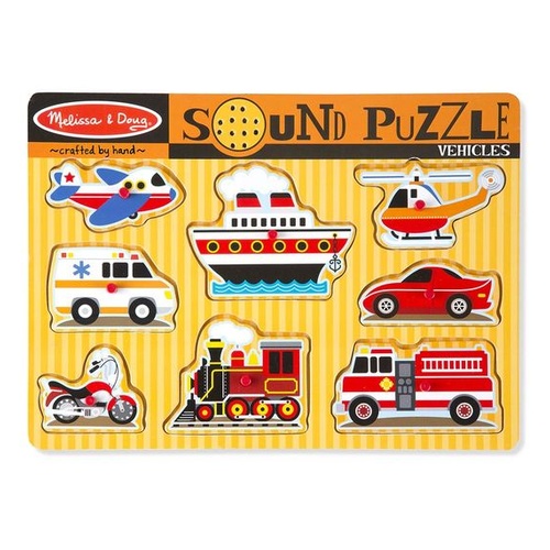 Melissa & Doug Sound Puzzle - Vehicles 8pc