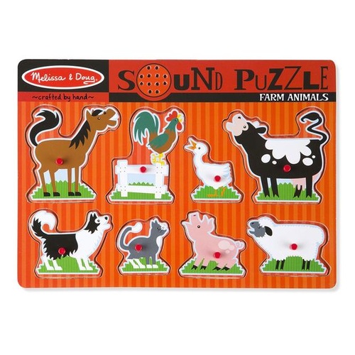 Melissa & Doug Sound Puzzle - Farm Animals 8pc
