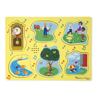 Melissa & Doug Song Puzzle - Sing-Along Nursery Rhymes Yellow 6pc