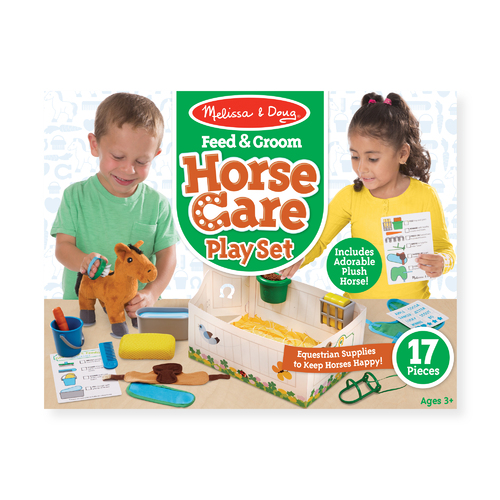 Melissa & Doug - Feed & Groom Horse Care Play Set
