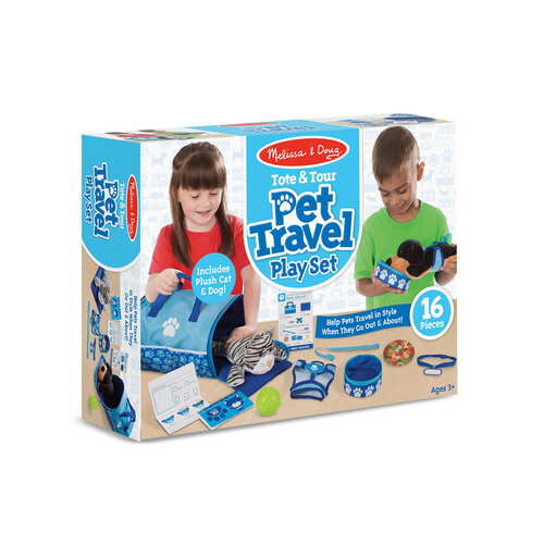 Melissa & Doug Pet Play - Tote & Tour Pet Travel Play Set