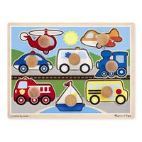 Melissa & Doug Jumbo Knob Puzzle - Vehicles 8pc