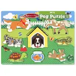 Melissa & Doug Peg Puzzle - Pets 8pc