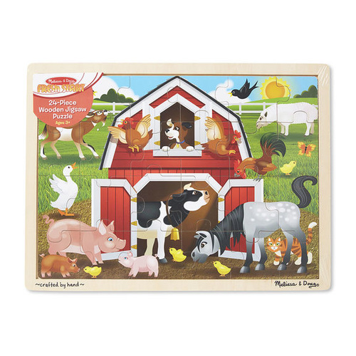 Melissa & Doug Jigsaw Puzzles - Barnyard 24 Pieces