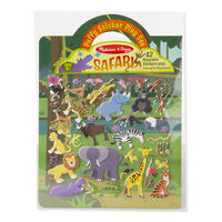 Melissa & Doug Reusable Puffy Sticker Play Set - Safari